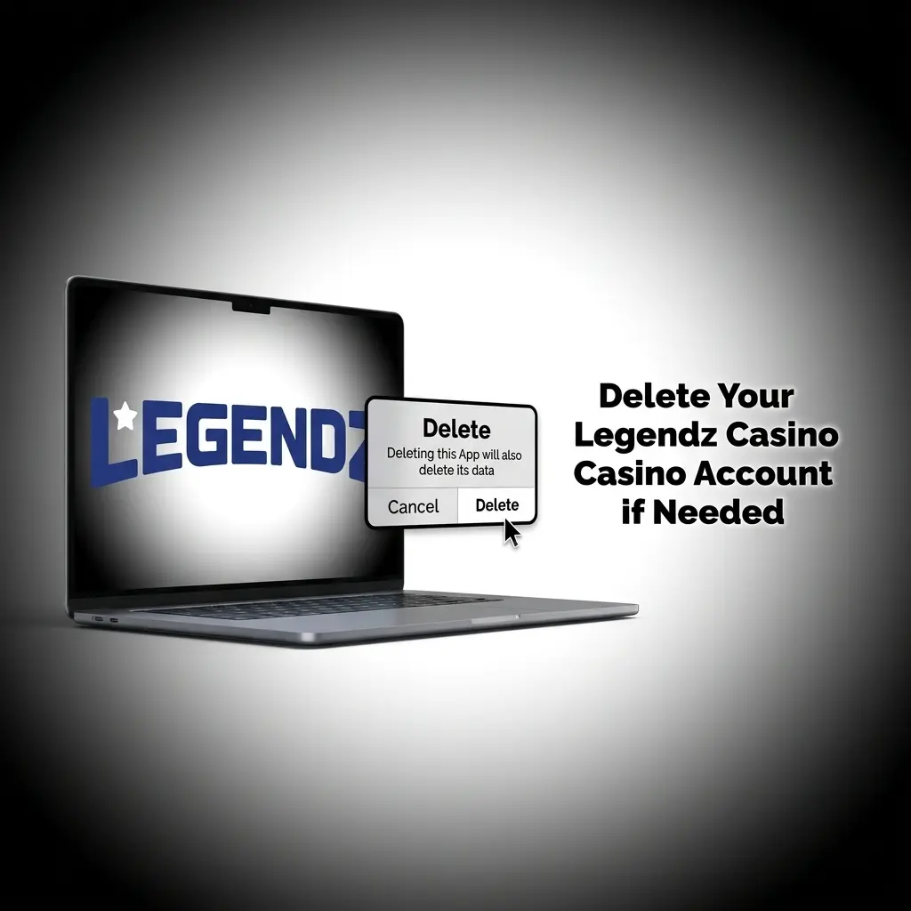 Legendz Casino account deletion process showing steps to close your account via settings or support team contact
