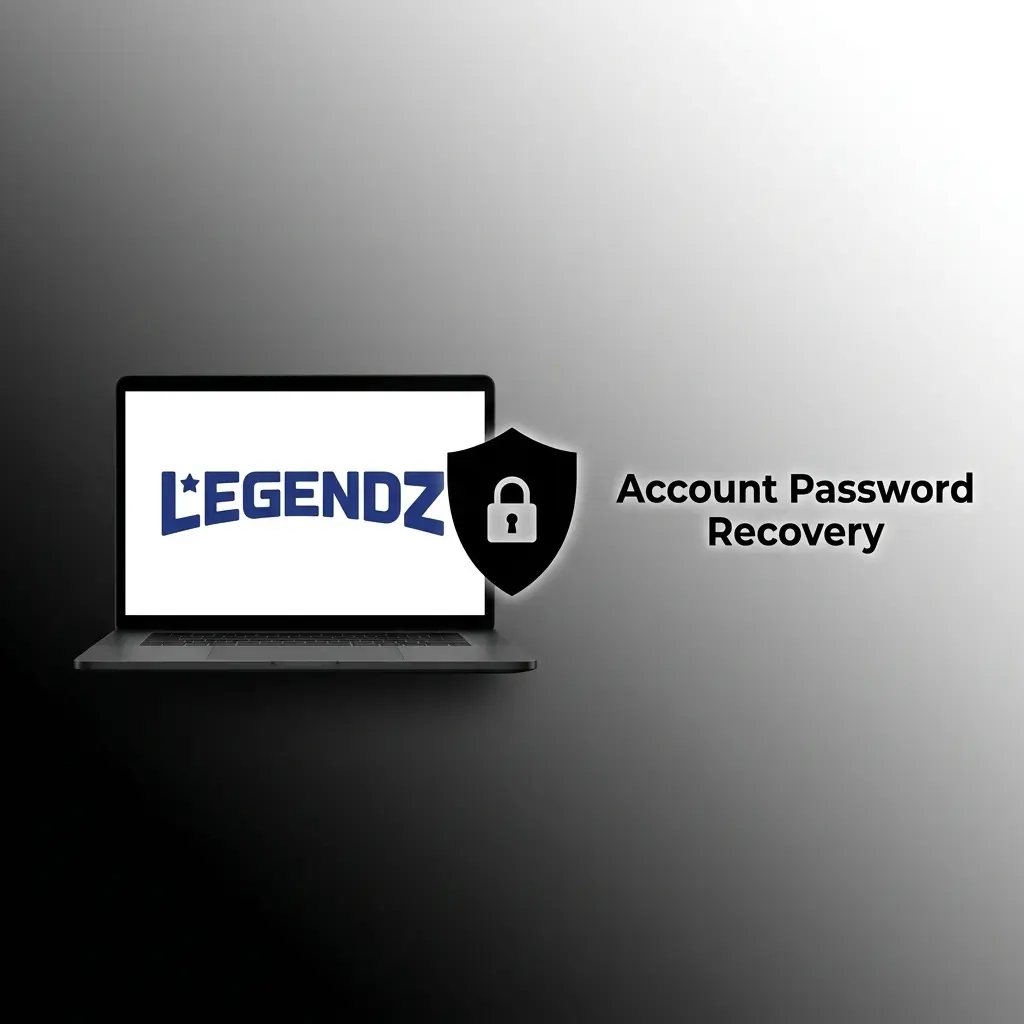 Legendz Casino account password recovery steps showing forgot password link and email reset process