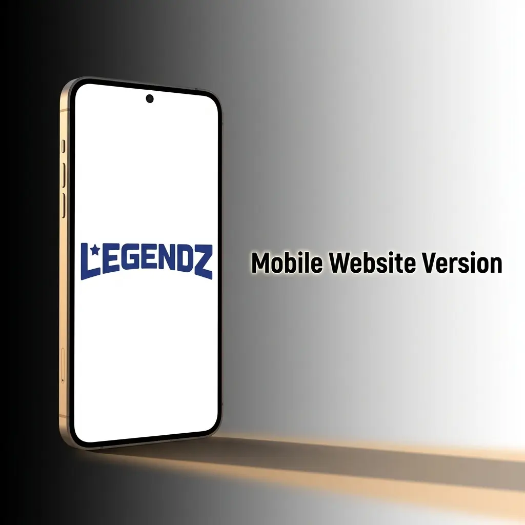 Legendz Casino mobile website on smartphone showing sportsbook and casino games optimized for iOS and Android browsers
