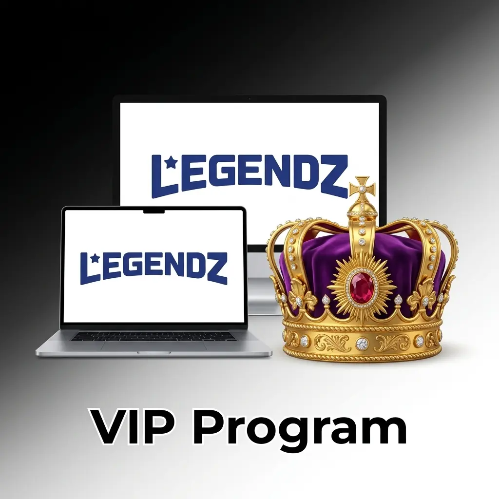 Legendz Casino tiered VIP loyalty program offering cashback, higher withdrawal limits, priority support, and exclusive bonuses