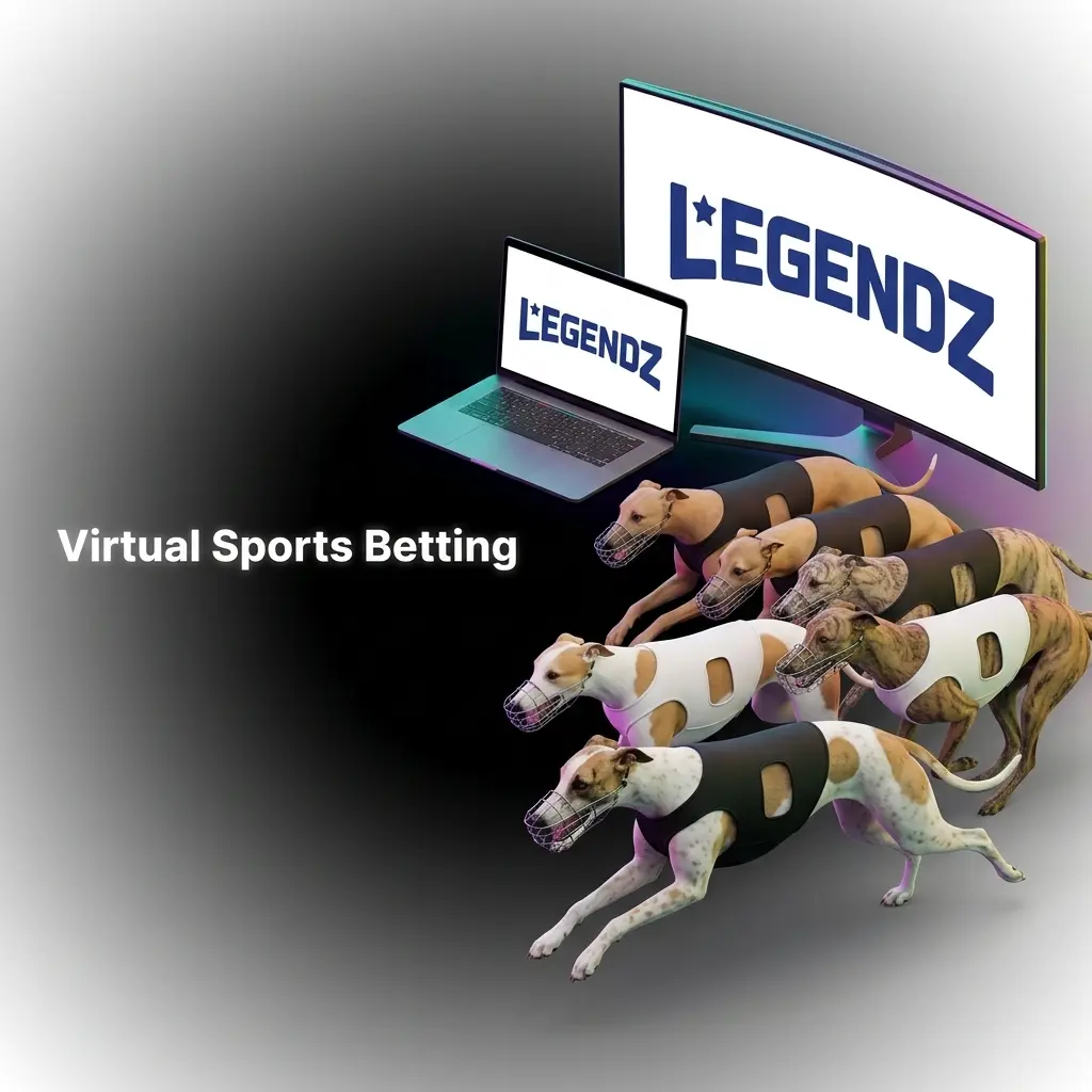 Computer-generated virtual sports betting options including soccer, horse racing, basketball and tennis available 24/7 at Legendz Casino