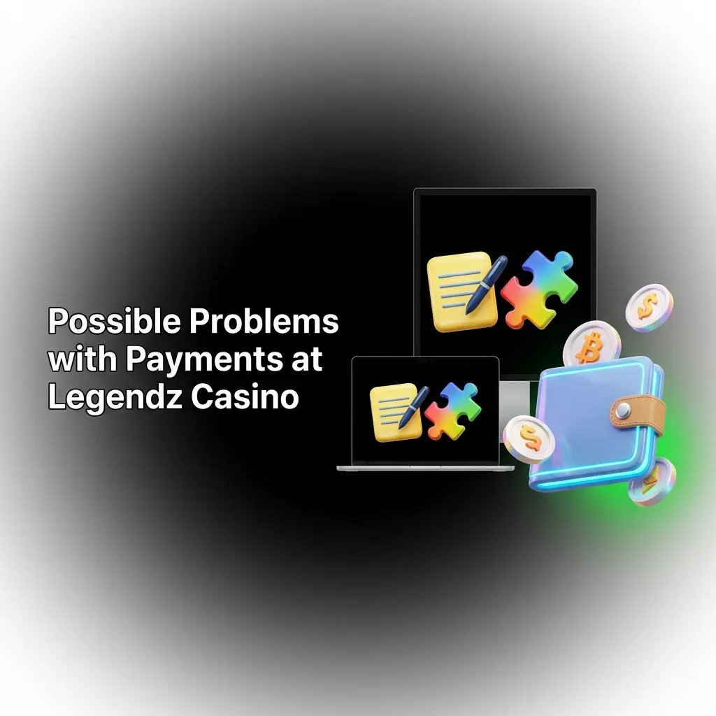 Legendz Casino payment issues guide showing common deposit withdrawal and crypto wallet problems with solutions for US players